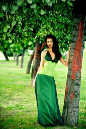 almazöld báli ruha